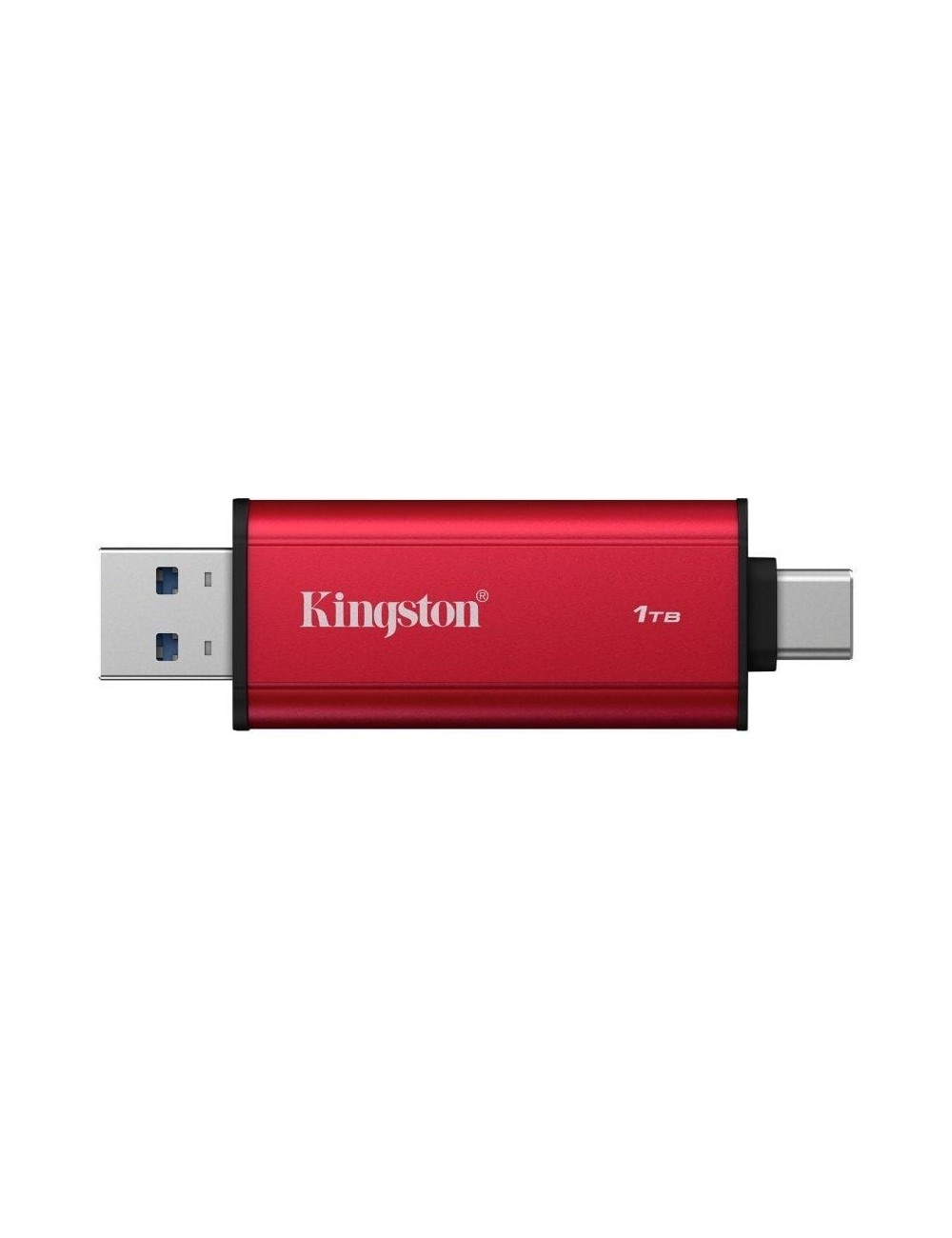 Disco Externo SSD Kingston Dual Portable SSD 1TB/ USB Tipo-C y USB 3.2/ Rojo