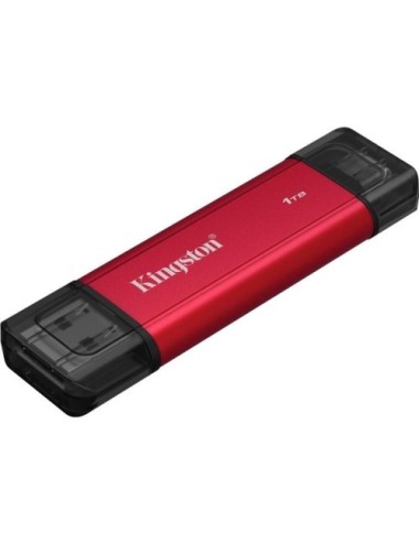 Disco Externo SSD Kingston Dual Portable SSD 1TB/ USB Tipo-C y USB 3.2/ Rojo