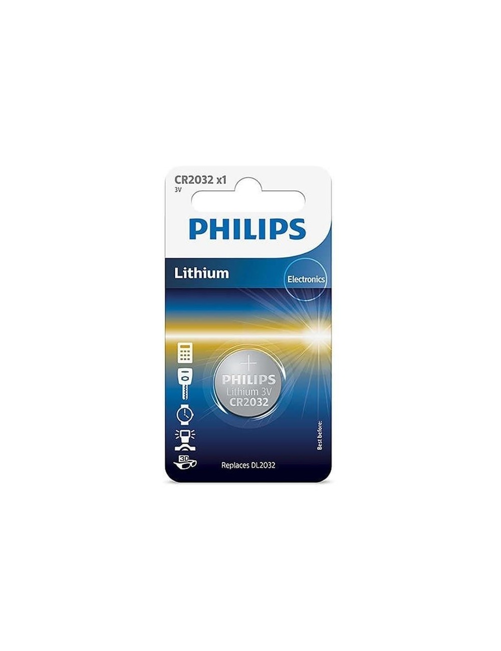 Pila de Botón Philips CR2032/ 3V