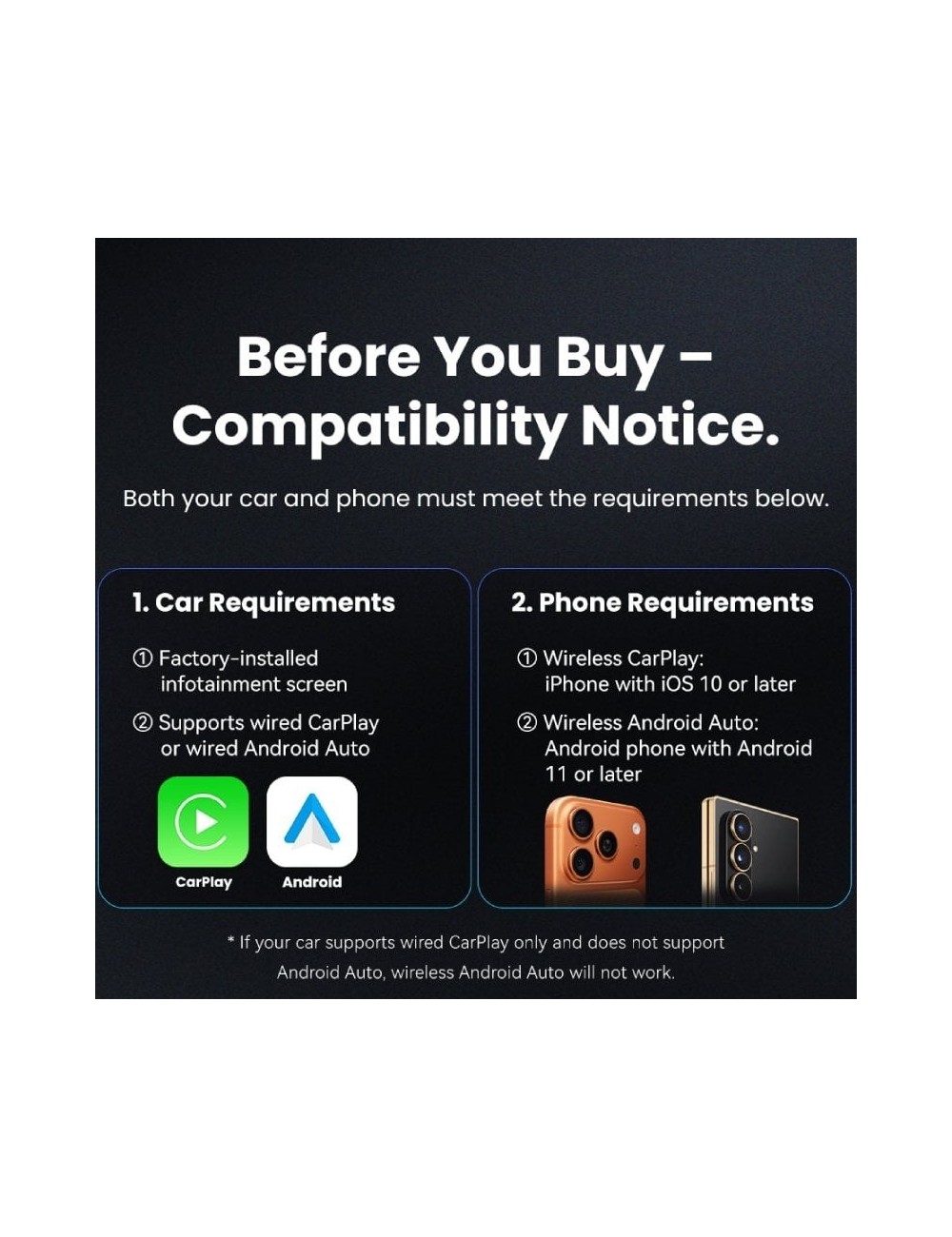 Adaptador CarPlay/Android Auto Inalámbrico Vention KRYH0