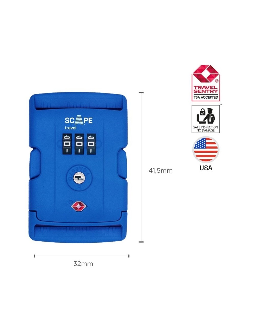 Correa para Maleta con Combinación Scape Travel E0120/ Azul