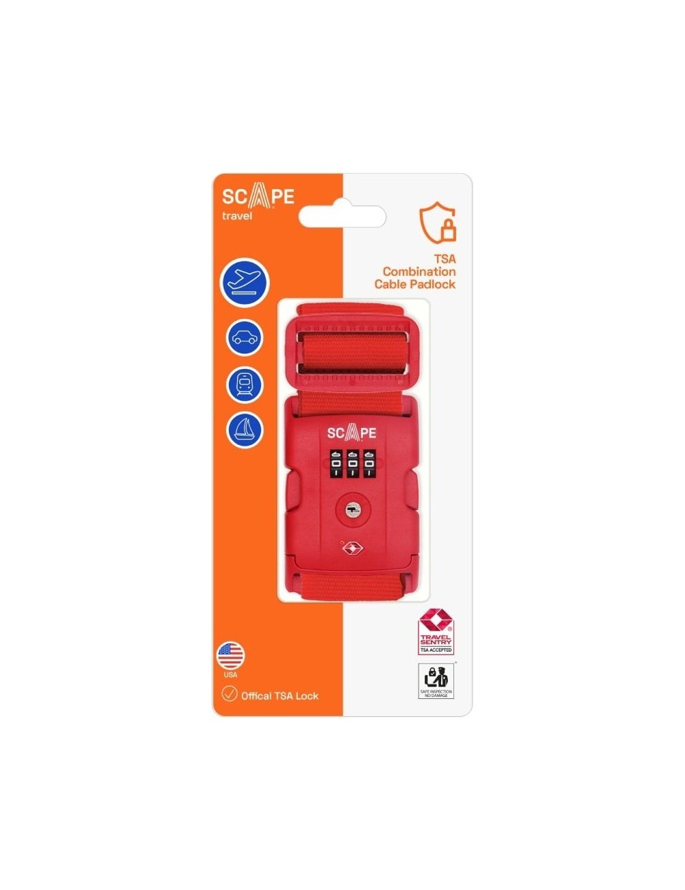 Correa para Maleta con Combinación Scape Travel E0121/ Roja