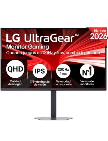 Monitor Gaming LG UltraGear 32G620B-B 31.5'/ QHD/ 1ms/ 200Hz/ IPS/ Regulable en altura/ Negro