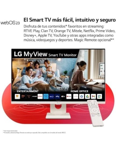 Smart Monitor LG MyView 32SR50F-W 31.5'/ Full HD/ Multimedia/ Smart TV/ Blanco