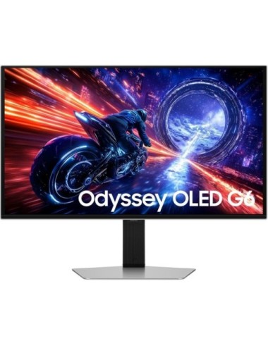 Monitor Gaming Samsung Odyssey OLED G6 G60SF S27FG604SU 27'/ QHD/ 0.03ms/ 500Hz/ QD-OLED/ Regulable en altura/ Plata