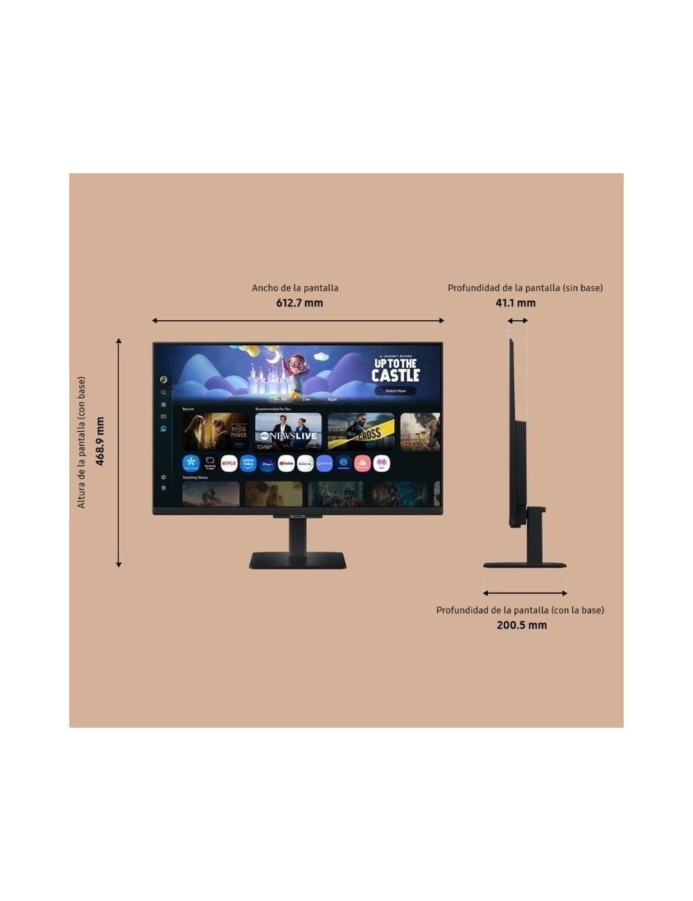 Smart Monitor Samsung M5 S27FM500EU 27'/ Full HD/ Multimedia/ Smart TV/ Negro