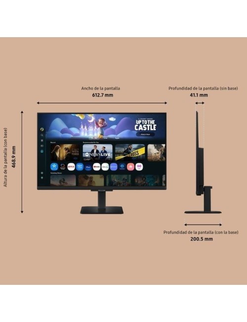 Smart Monitor Samsung M5 S27FM500EU 27'/ Full HD/ Multimedia/ Smart TV/ Negro