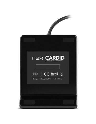 Lector de DNI y Tarjetas Nox Card ID/ USB 2.0/ Negro