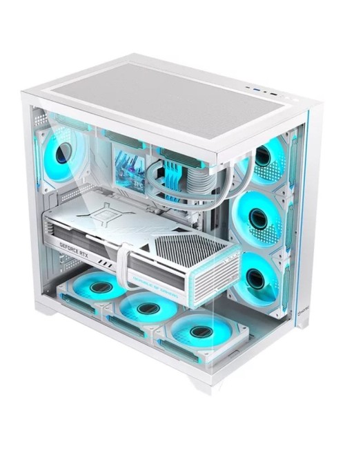 Caja Gaming Semitorre Hiditec H3 Pro// Blanca