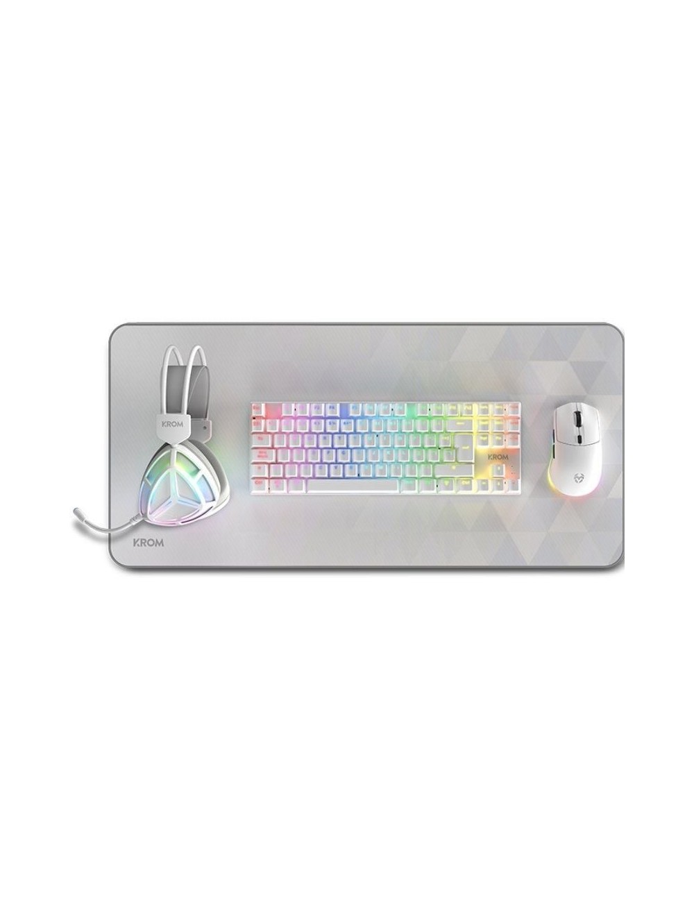 Pack Gaming Krom Klass/ Teclado RGB + Ratón Óptico RGB + Alfombrilla + Auriculares RGB