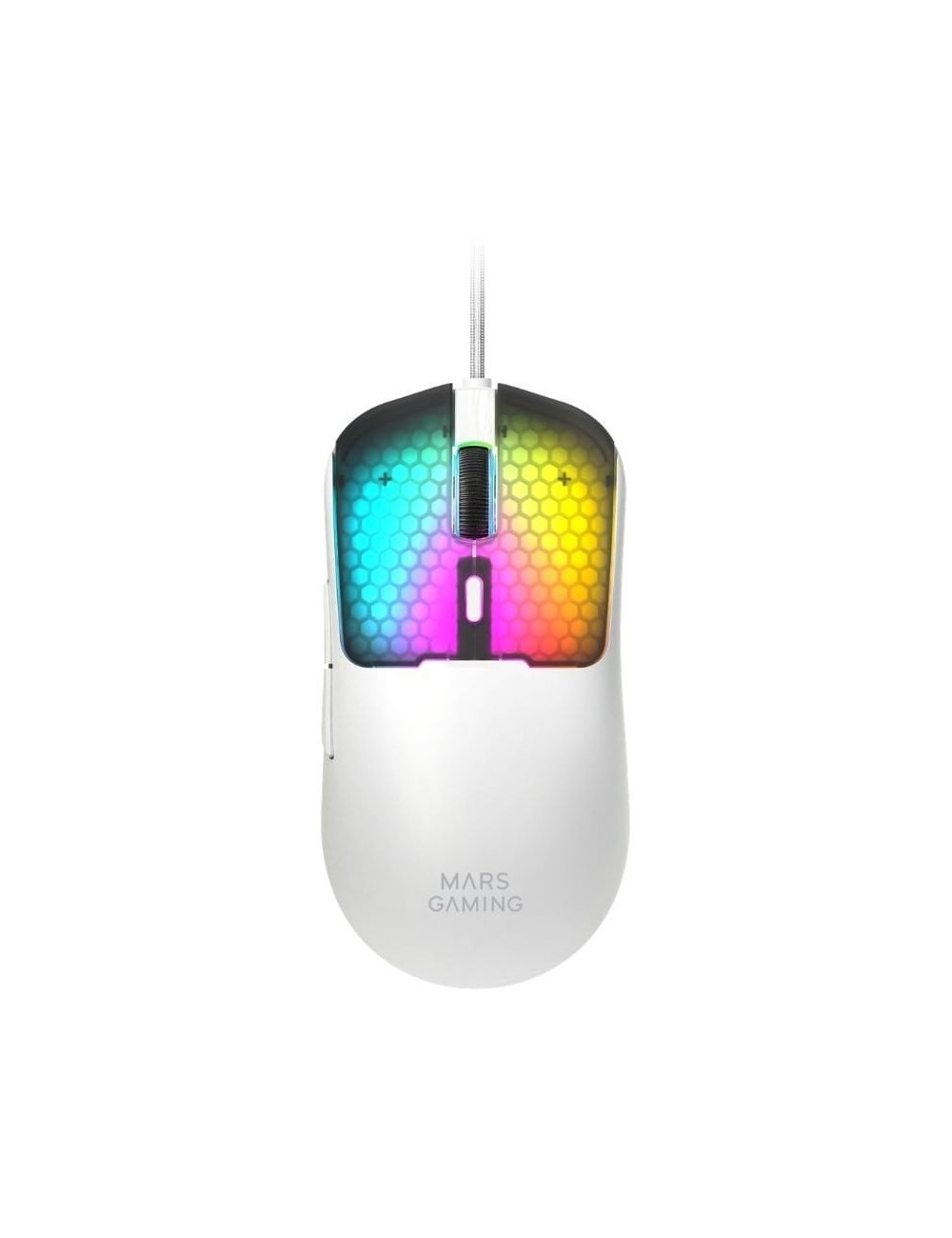 Ratón Gaming Mars Gaming MM-Viper/ Hasta 12800 DPI/ Blanco
