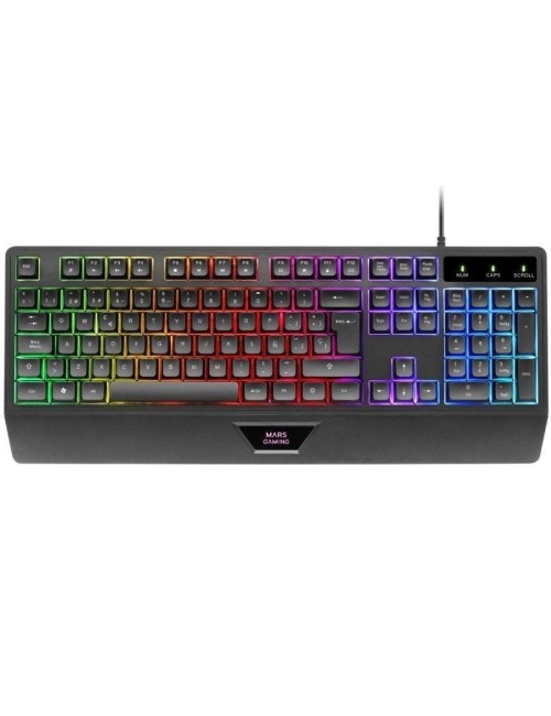 Pack Gaming Mars Gaming MCP124/ Teclado H-MECH  + Ratón Óptico + Alfombrilla/ Negro