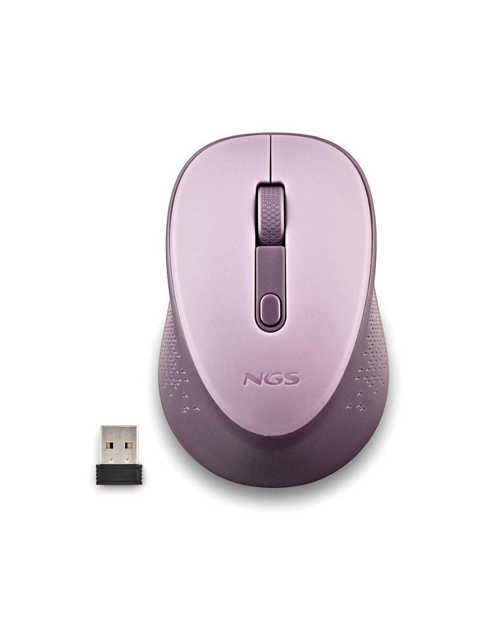 Ratón Inalámbrico NGS Dew Lilac/ Hasta 1600 DPI/ Lila