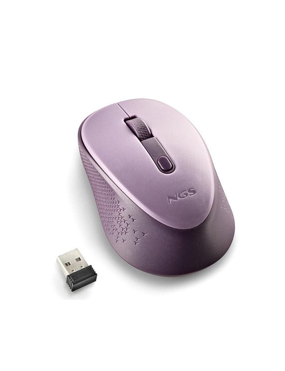 Ratón Inalámbrico NGS Dew Lilac/ Hasta 1600 DPI/ Lila