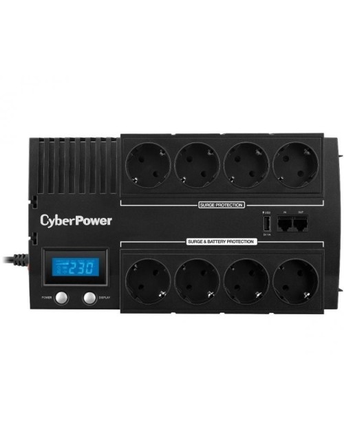 SAI Línea Interactiva Cyberpower BR700ELCD/ 700VA-420W/ 8 Salidas/ Formato Bloque