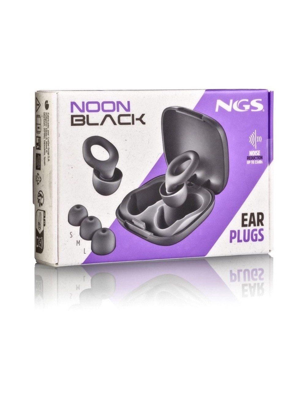 Tapones de oído NGS Noon/ S-M-L/ Negros