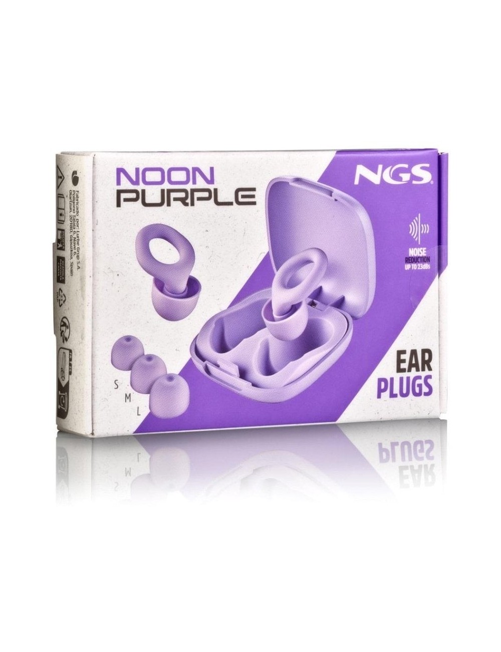 Tapones de oído NGS Noon/ S-M-L/ Púrpura