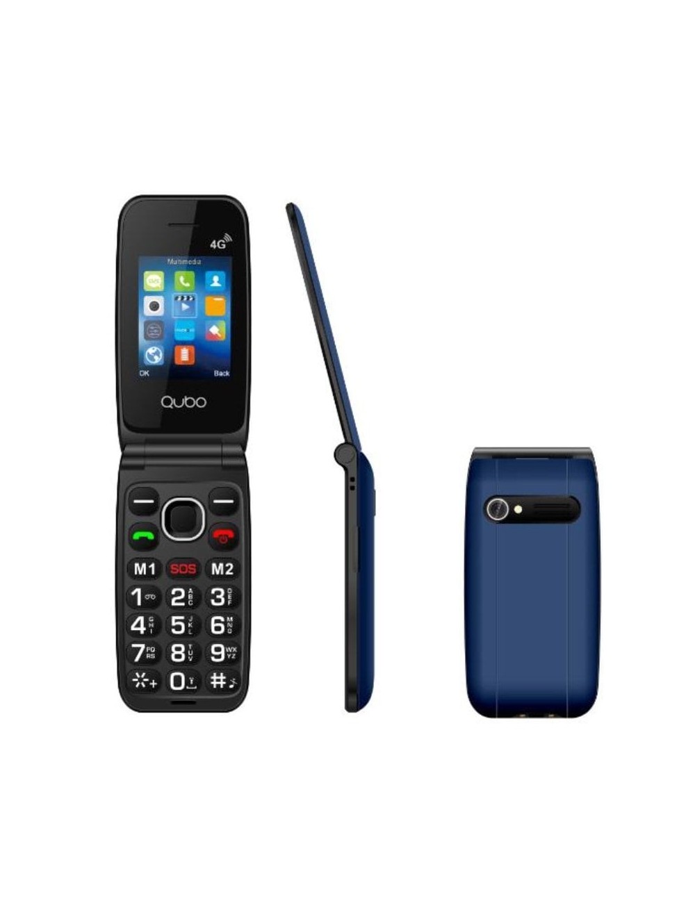 Teléfono Móvil Qubo NEONW-BL 4G para Personas Mayores/ Azul