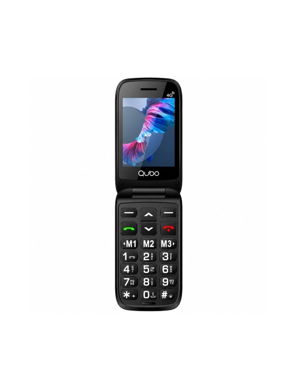 Teléfono Móvil Qubo P-220RD 4G para Personas Mayores/ Rojo