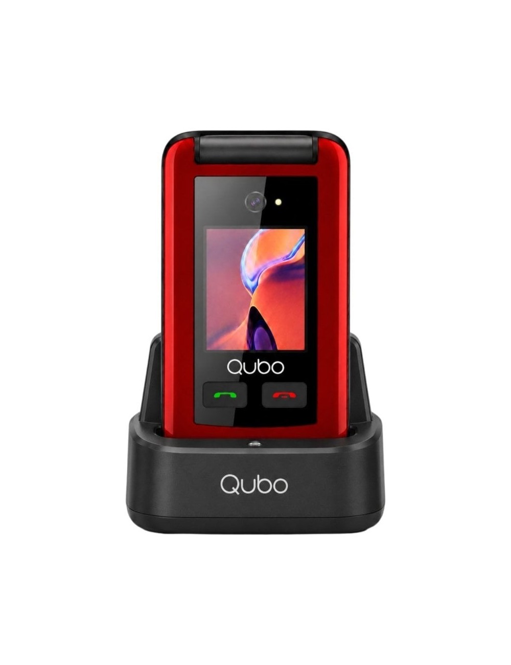 Teléfono Móvil Qubo X-247RDC 4G para Personas Mayores/ Rojo