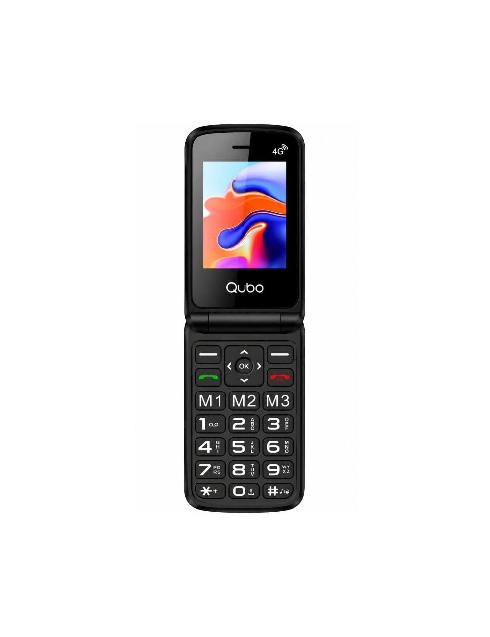 Teléfono Móvil Qubo X-247RDC 4G para Personas Mayores/ Rojo