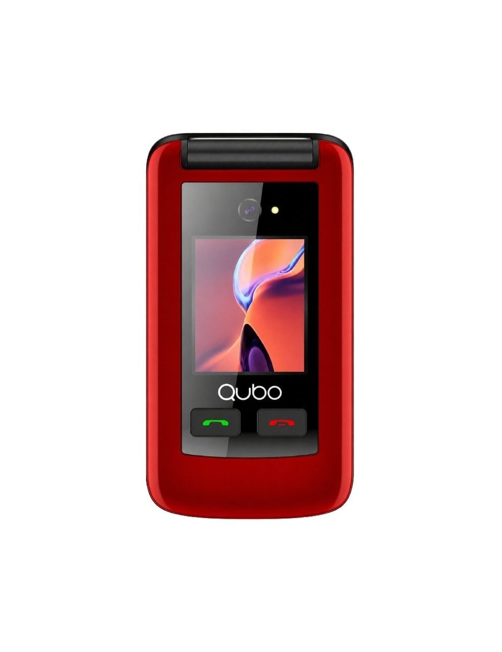 Teléfono Móvil Qubo X-247RDC 4G para Personas Mayores/ Rojo