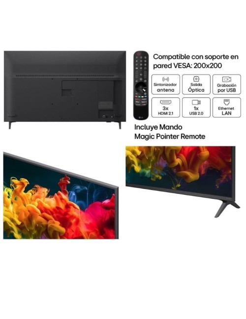 Televisor LG QNED evo AI QNED8EB Mini LED 43QNED8EB3F 43'/ Ultra HD 4K/ Smart TV/ WiFi