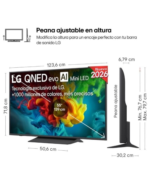 Televisor LG QNED 55QNED83B6A 55'/ Ultra HD 4K/ Smart TV/ WiFi