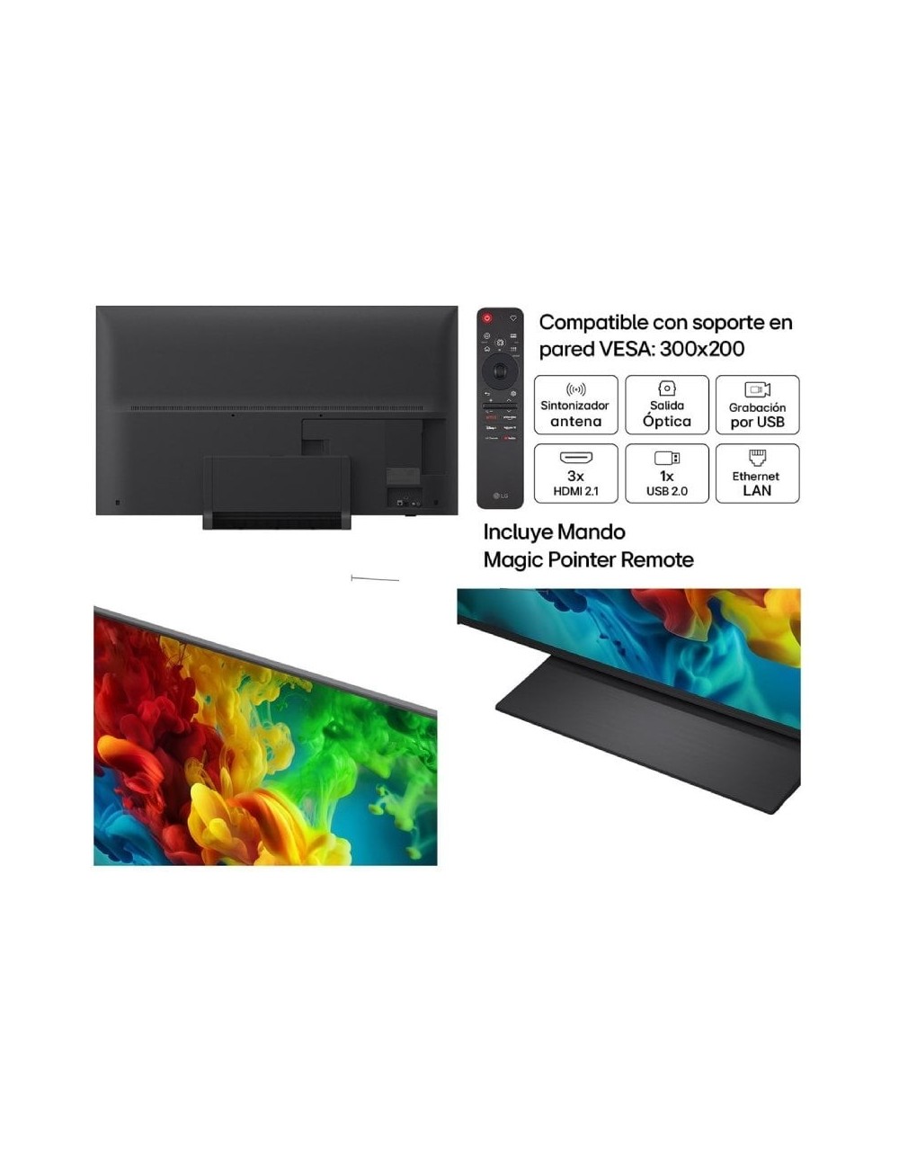 Televisor LG QNED 55QNED83B6A 55'/ Ultra HD 4K/ Smart TV/ WiFi