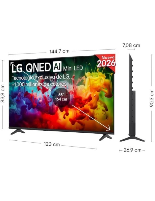 Televisor LG QNED evo AI QNED72 Mini LED 65QNED72B6B 65'/ Ultra HD 4K/ Smart TV/ WiFi