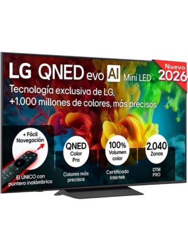 Televisor LG QNED evo AI QNED8EB Mini LED 65QNED83B6A 65'/ Ultra HD 4K/ Smart TV/ WiFi
