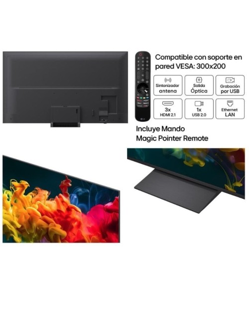 Televisor LG QNED evo AI QNED8EB Mini LED 75QNED8EB3A 75'/ Ultra HD 4K/ Smart TV/ WiFi