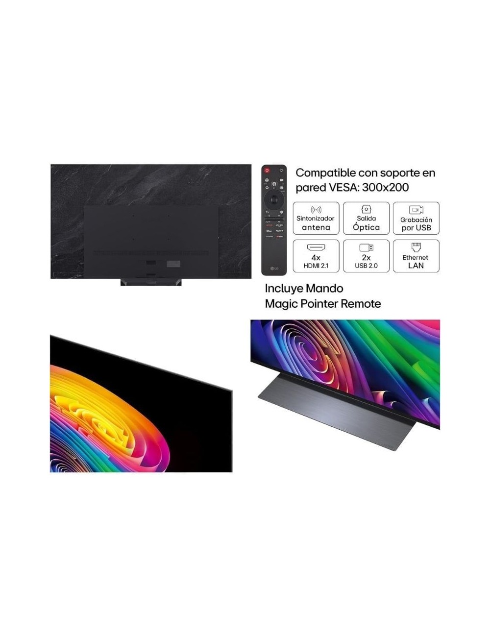 Televisor LG OLED evo AI C6 OLED42C64LA 42'/ Ultra HD 4K/ Smart TV/ WiFi