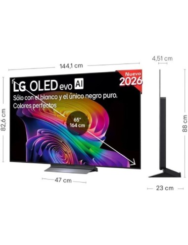 Televisor LG OLED evo AI C6 OLED65C66LB 65'/ Ultra HD 4K/ Smart TV/ WiFi