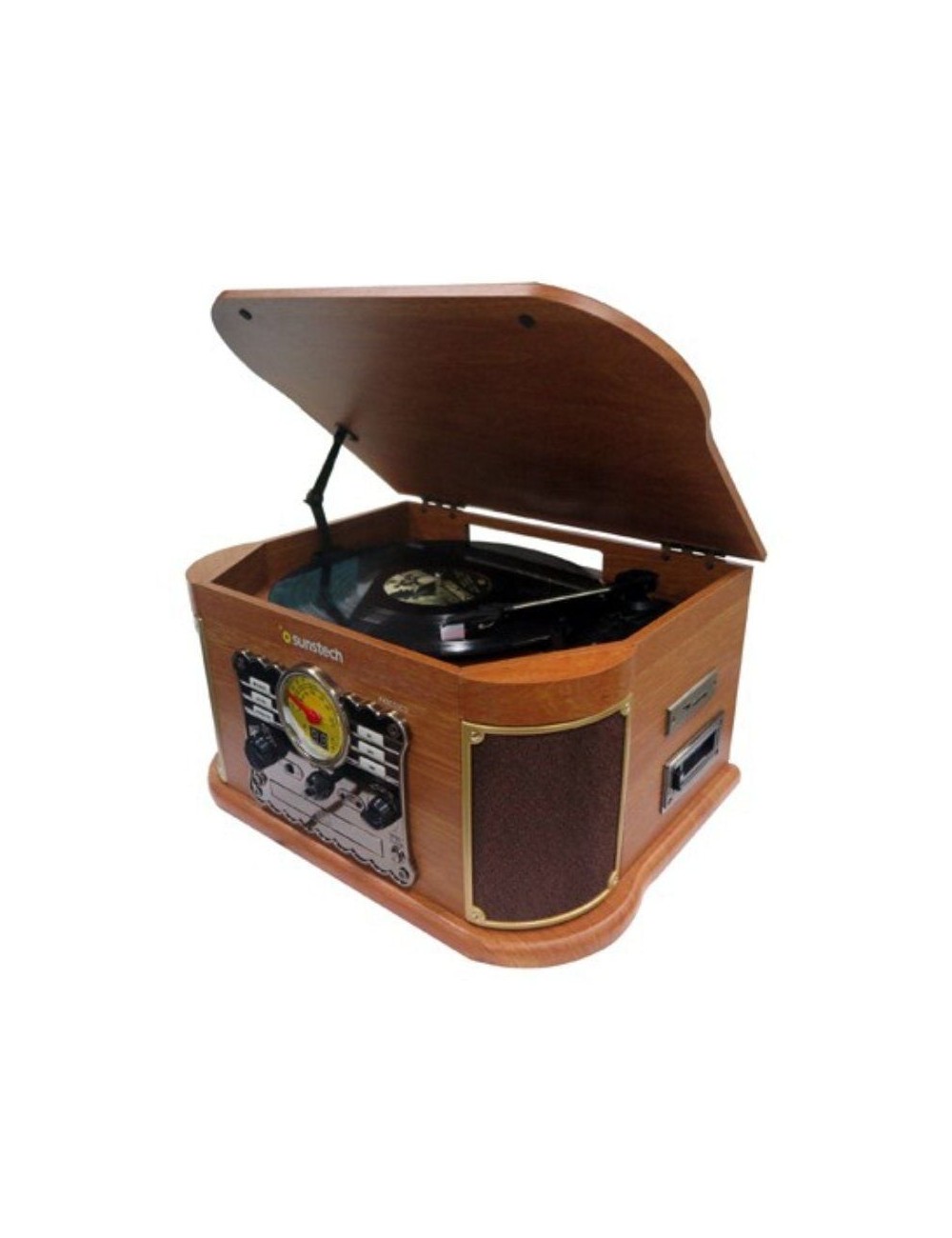 Tocadiscos Sunstech PXRC52CD/ Bluetooth/ Radio FM/ Cassette/ Conversor a MP3