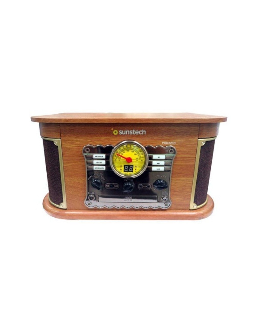 Tocadiscos Sunstech PXRC52CD/ Bluetooth/ Radio FM/ Cassette/ Conversor a MP3