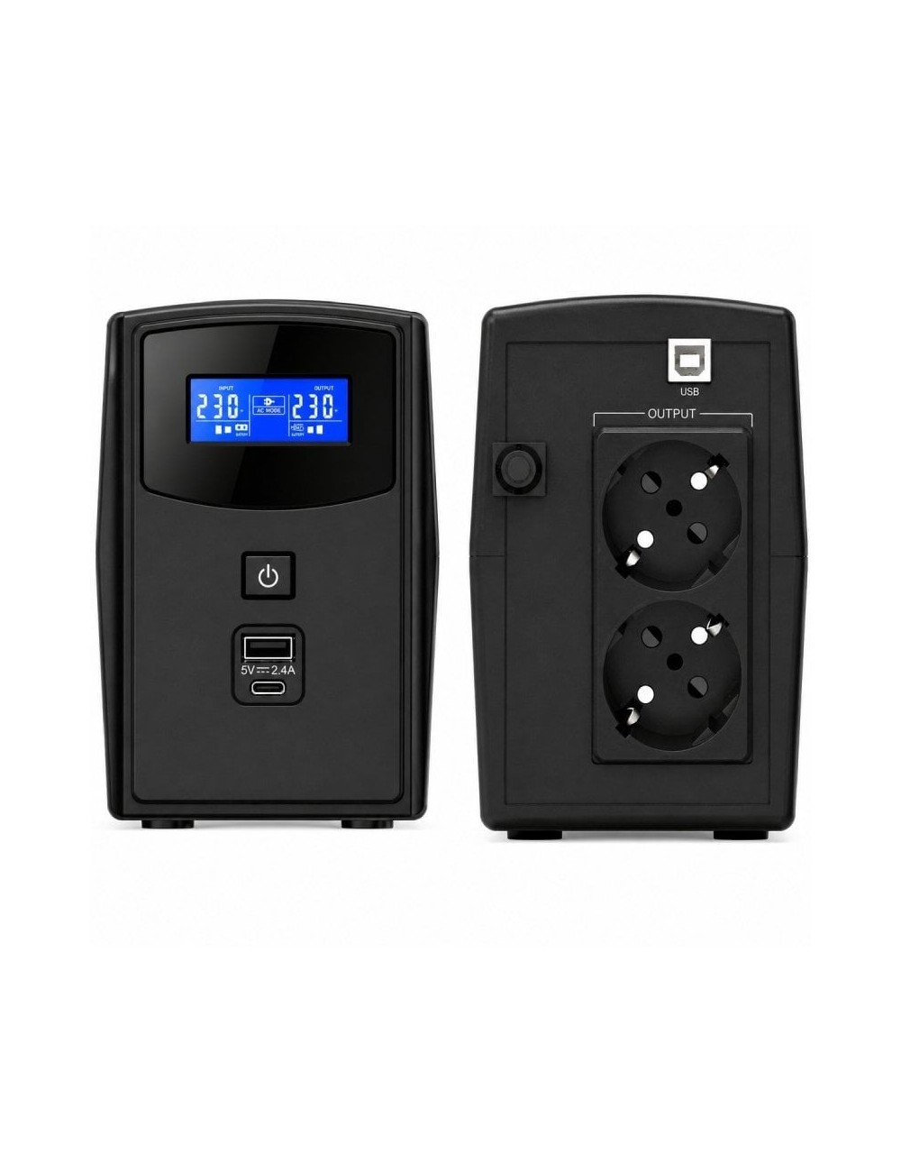SAI Línea Interactiva Phasak SIRIUS 800 VA Interactive/ 800VA-480W/ 2 Salidas/ Formato Torre