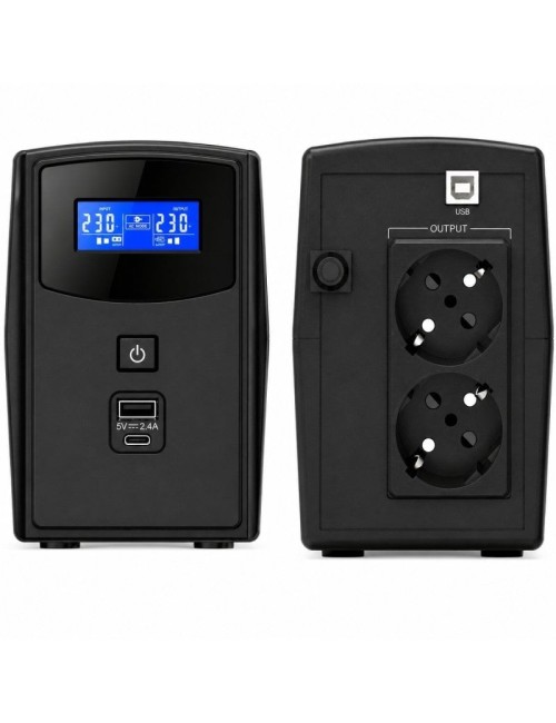 SAI Línea Interactiva Phasak SIRIUS 800 VA Interactive/ 800VA-480W/ 2 Salidas/ Formato Torre