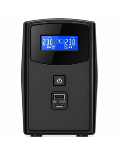 SAI Línea Interactiva Phasak SIRIUS 800 VA Interactive/ 800VA-480W/ 2 Salidas/ Formato Torre