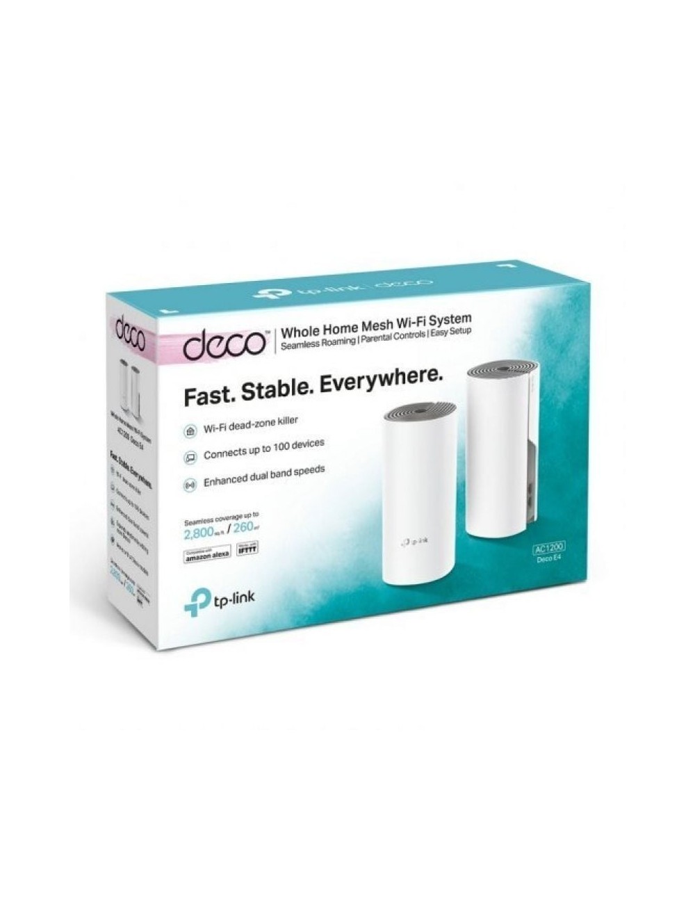 Sistema Mesh TP-Link Deco E4 1200Mbps/ 2.4GHz 5GHz/ Pack de 2