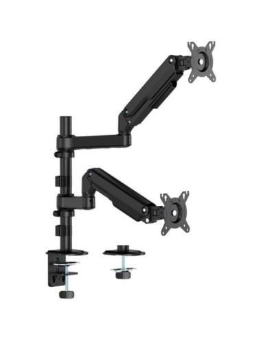 Soporte de Mesa con Contrapeso para 2 Monitores Aisens DT32TSR-453/ Giratorio/ Inclinable/ hasta 9kg
