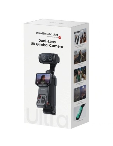 Cámara Digital Deportiva Insta360 Luna Pro/ 8K/ Ángulo de visión 360º/ Negra