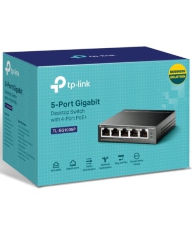 Switch TP-Link TL-SG1005P V2 5 Puertos/ RJ-45 10/100/1000 PoE