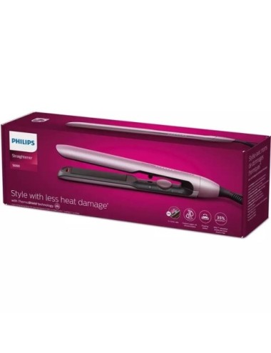Plancha para el Pelo Philips Straightener 5000 BHS530/ Rosa