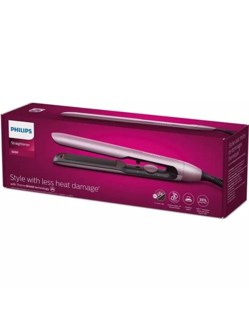 Plancha para el Pelo Philips Straightener 5000 BHS530/ Rosa