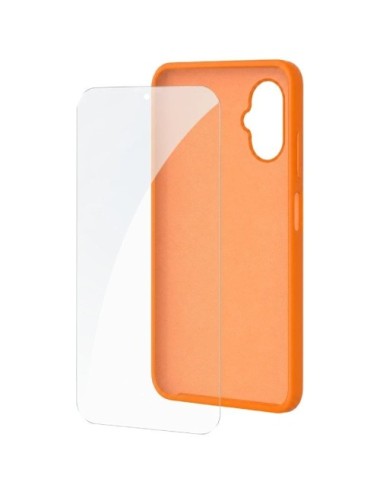 Funda Silicona + Protector de Pantalla de Cristal Templado SPC Wuum One Protection Pack 4354P/ Compatible con SPC Wuum One/ Nara