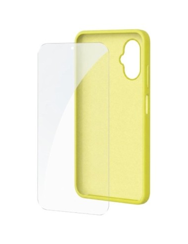 Funda Silicona + Protector de Pantalla de Cristal Templado SPC Wuum One Protection Pack 4354Y/ Compatible con SPC Wuum One/ Amar