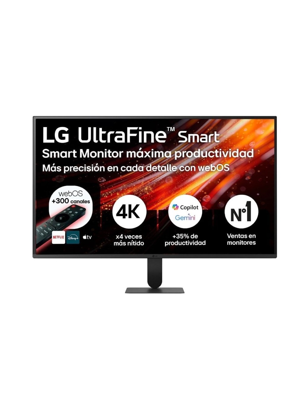 Smart Monitor LG Ultrafine 32U701SB-B 31.5'/ 4K/ Multimedia/ Smart TV/ Negro