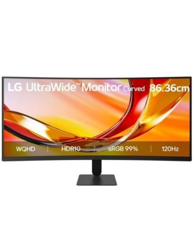 Monitor Profesional Ultrapanorámico Curvo LG 34U601B-B 34'/ WQHD/ Negro