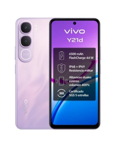 Smartphone Vivo Y21d 4GB/ 128GB/ 6.68'/ Púrpura